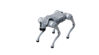 Unitree Go2 quadruped robot product render on white background