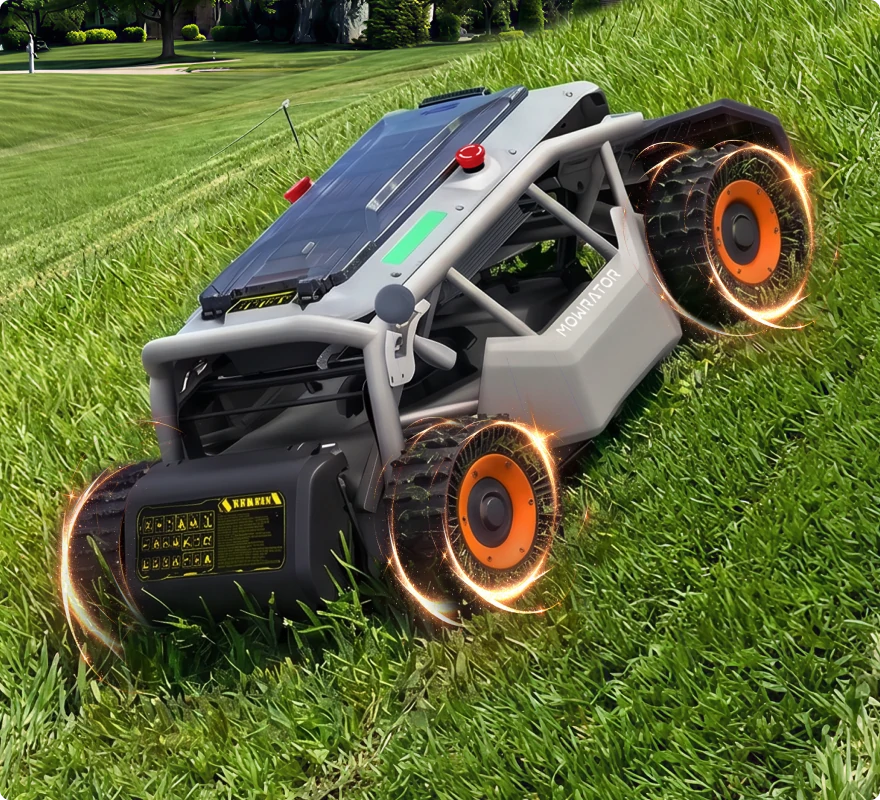 Mowrator S1 4WD Remote Control Mower - 119% Slope, Grip Tread Tires