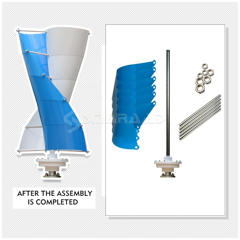 2000W Vertical Axis Wind Turbine Generator — Low Wind Area | 12V / 24V / 48V