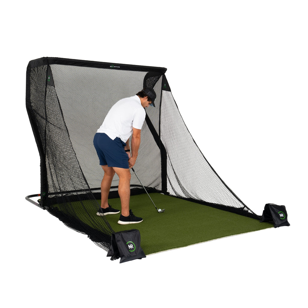 The Net Return Home Package — 7′×7′ Complete Golf Net & Turf Setup
