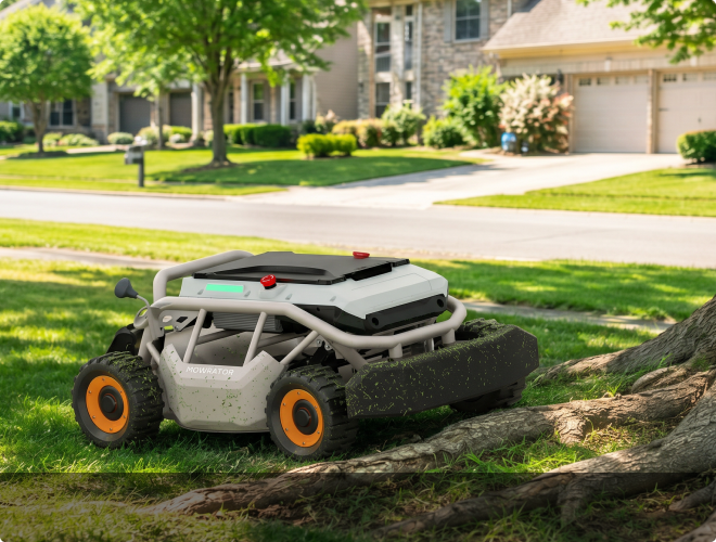 Mowrator S1 4WD RC Mower - 85% Slopes, Leaf Vacuum, Wide Wheels
