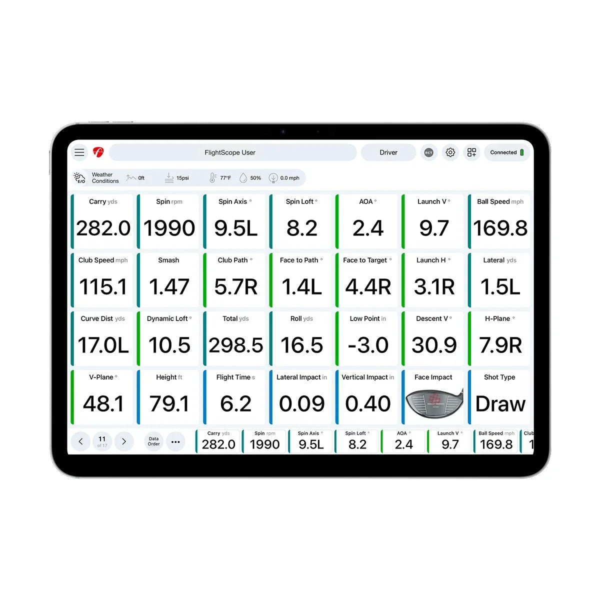 FlightScope X3C Carbon Fiber Tracking Radar Launch Monitor