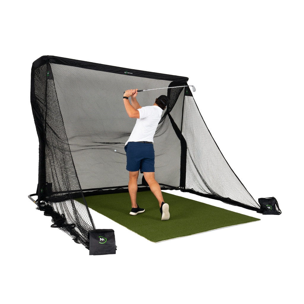 The Net Return Pro 10 Package — 10′×8′ Complete Golf Net & Turf Setup
