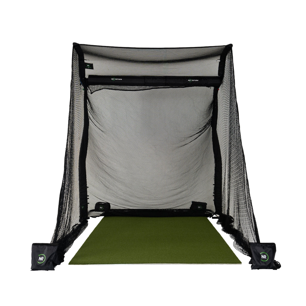 The Net Return Pro 8 No Fly Zone Package — 8′×8′ Fully Enclosed Golf Net Setup