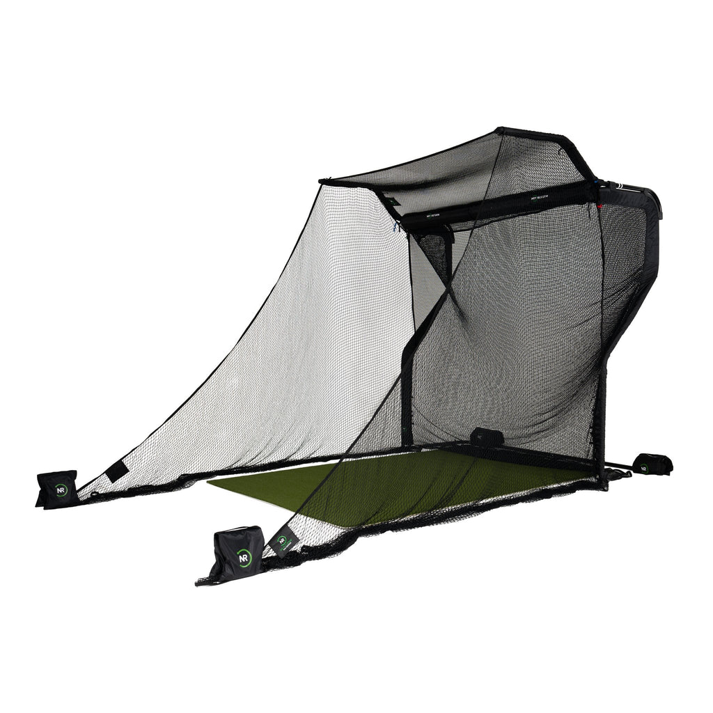 The Net Return Pro 8 No Fly Zone Package — 8′×8′ Fully Enclosed Golf Net Setup