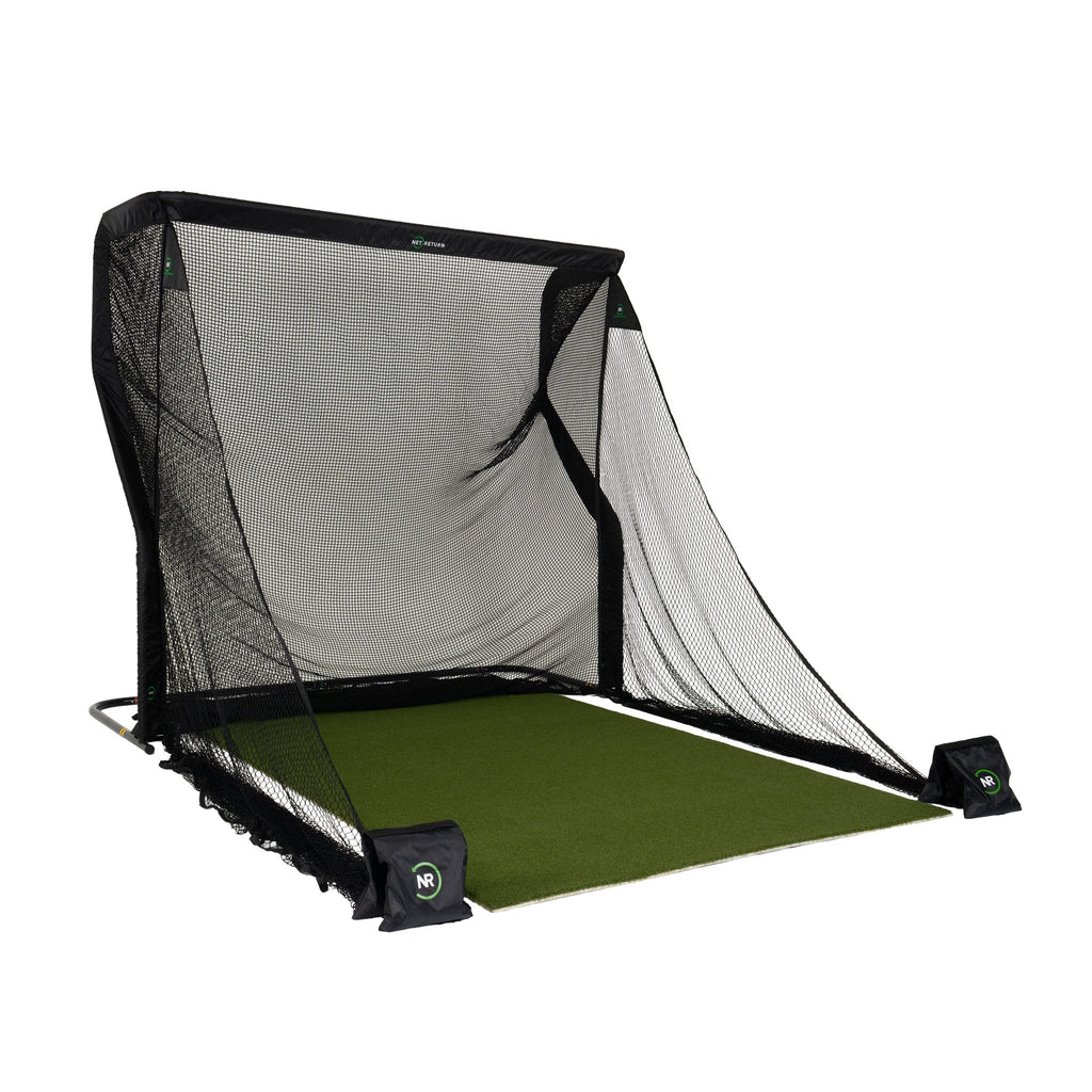 The Net Return Pro Package — 8′×7′6″ Complete Golf Net & Turf Setup