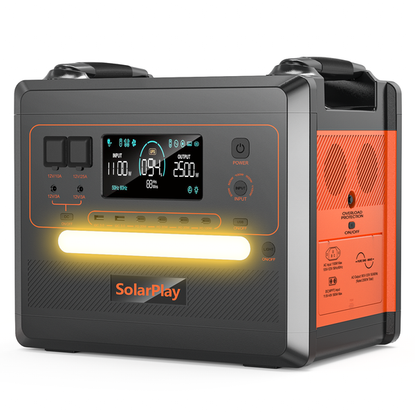 SolarPlay Portable Power Station + Solar Panel - 2500W/3500W