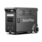 SolarPlay Q3600 portable power station, 3600W and 3840Wh, with carry wheels