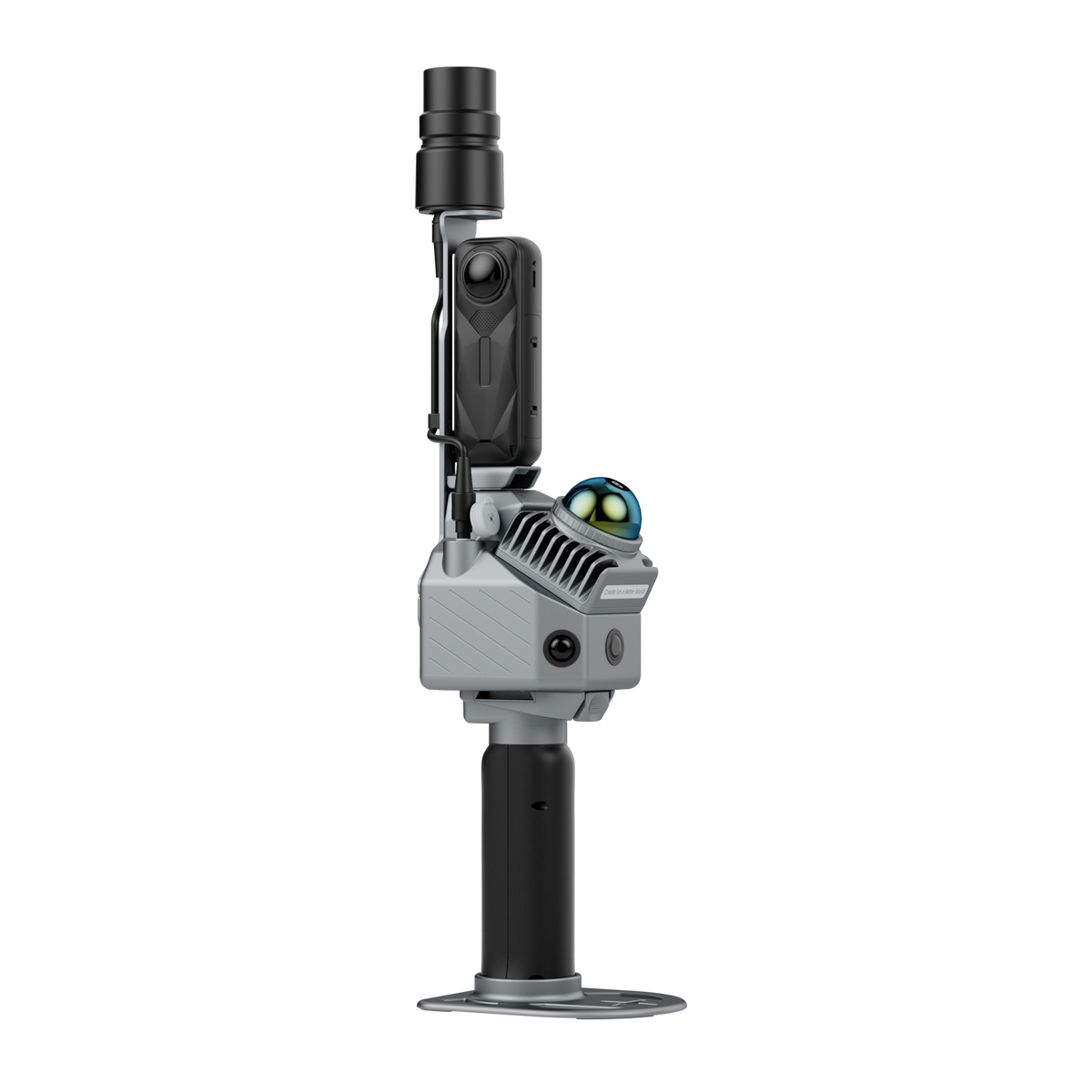 FJD Trion P2 LiDAR scanner with Insta360 X5 360-degree camera mounted