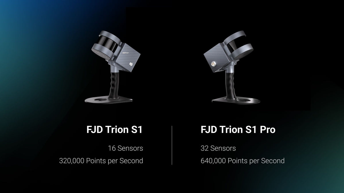 FJD Trion S1 and S1 Pro LiDAR scanners side by side