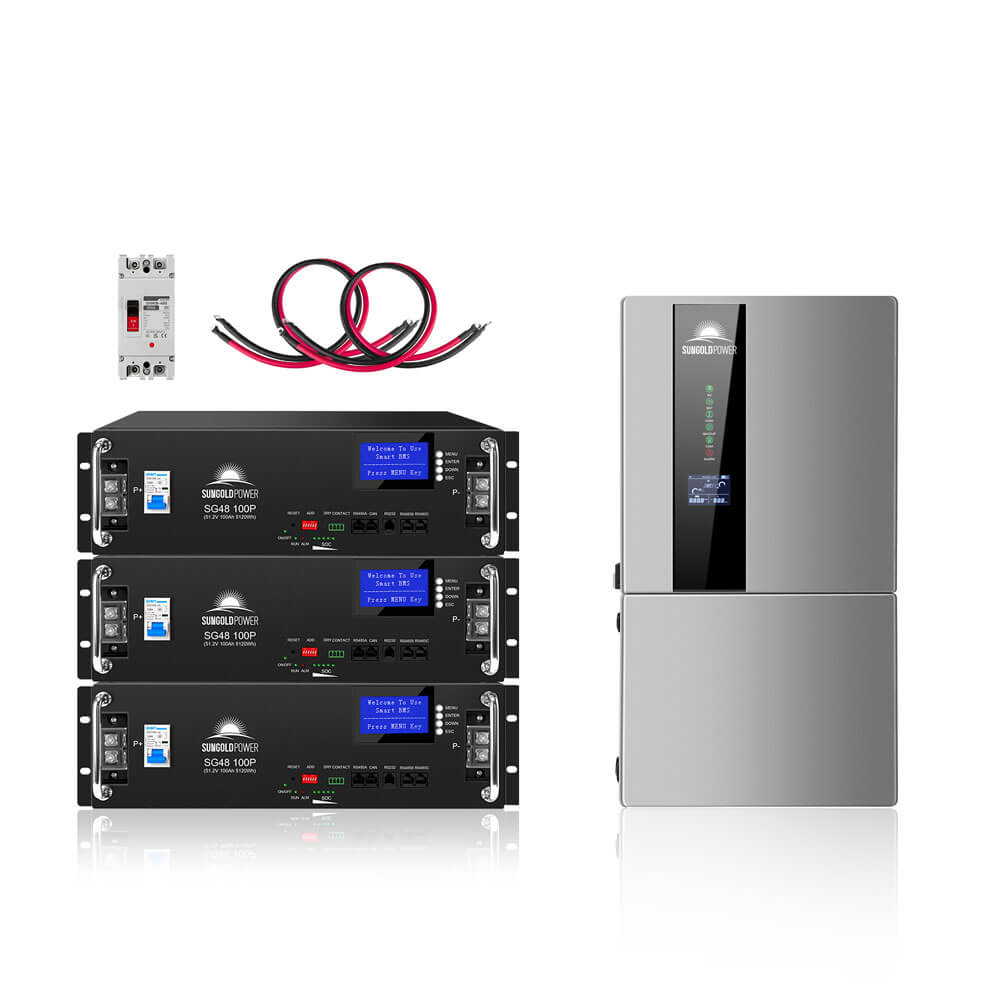 Hybrid Solar Kit 7.6KW 48V Split Phase 15.36KWH/30.72KWH Lithium Battery 415/ 500 Watt Solar Panel (Optional) SGH-7.6N3E/ SGH-7.6DN6E