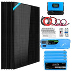 Off Grid Solar Kit 6000W 24/ 48VDC 120V/240V LifePO4 10.24KWH Lithium Battery 6 X 370 Watt Solar Panels SGK-PRO64/ SGK-PRO62