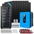 Off Grid Solar Kit 13000W 48VDC 120V/240KWH LiV LifePo4 25.6KWH Lithium Battery 22 X 450 Watts Solar Panels SGR-13K25E