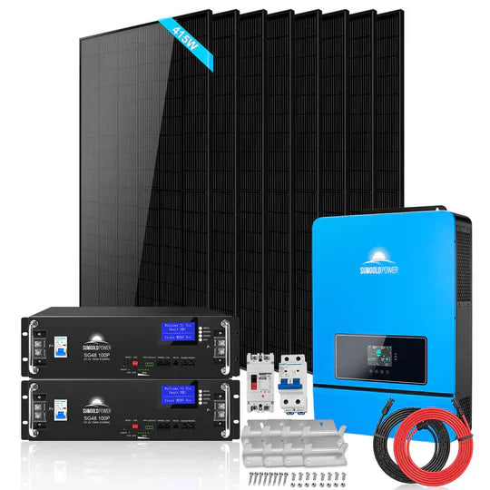 SunGoldPower Off-Grid Solar Kit - 6500W/8000W, 10.24/20.48kWh