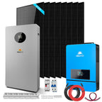 Off-Grid Solar Kit 8000W 48VDC 120V/240V LifePo4 10.24KWH-16.07KWH Lithium Battery 8 X 415 Watts Solar Panels SGR-8K10E