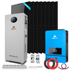 Off-Grid Solar Kit 8000W 48VDC 120V/240V LifePo4 10.24KWH-16.07KWH Lithium Battery 8 X 415 Watts Solar Panels SGR-8K10E