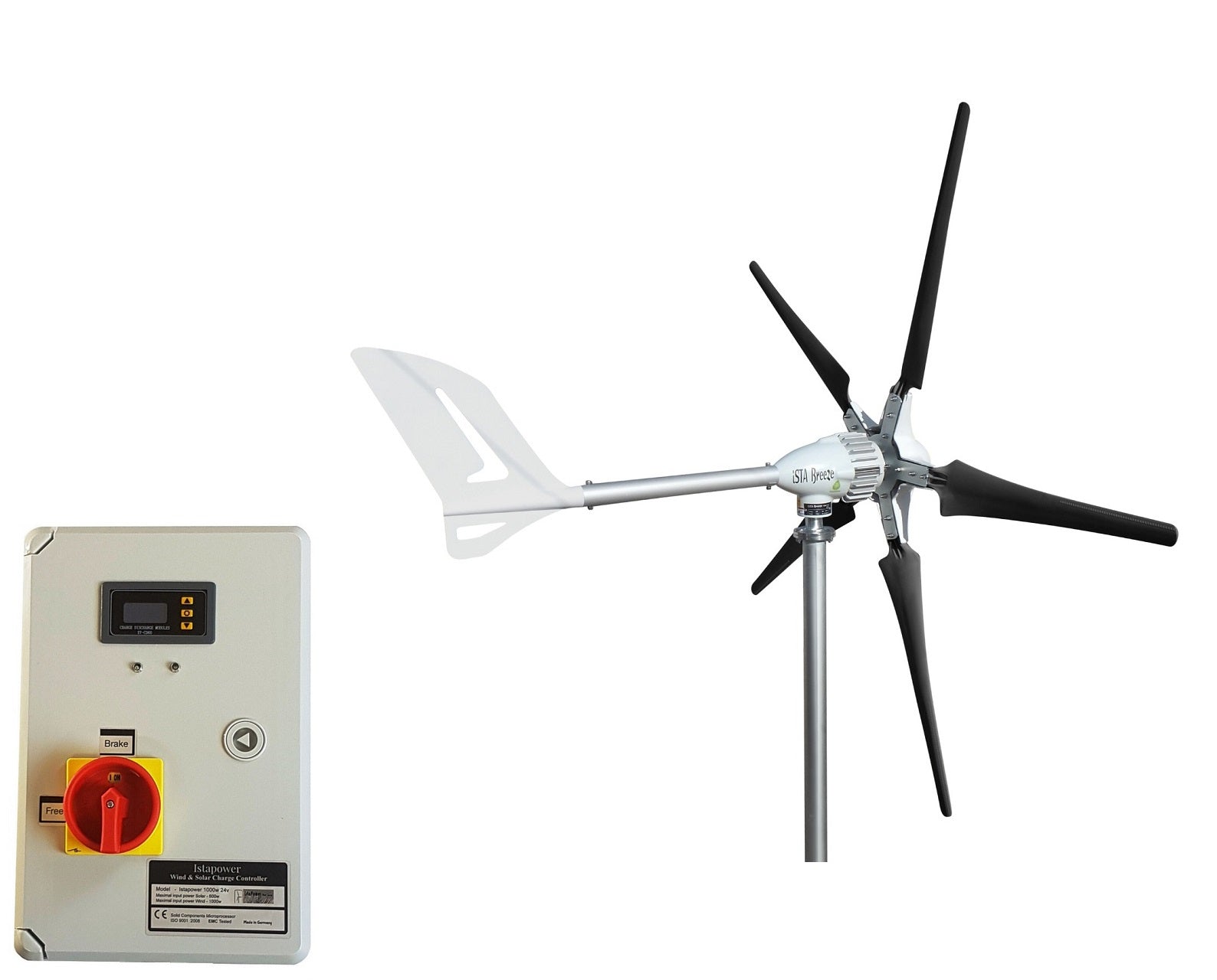 Kit i-1000W 48V Wind Turbine Wind Generator & Hybrid Charge Controller & Tower