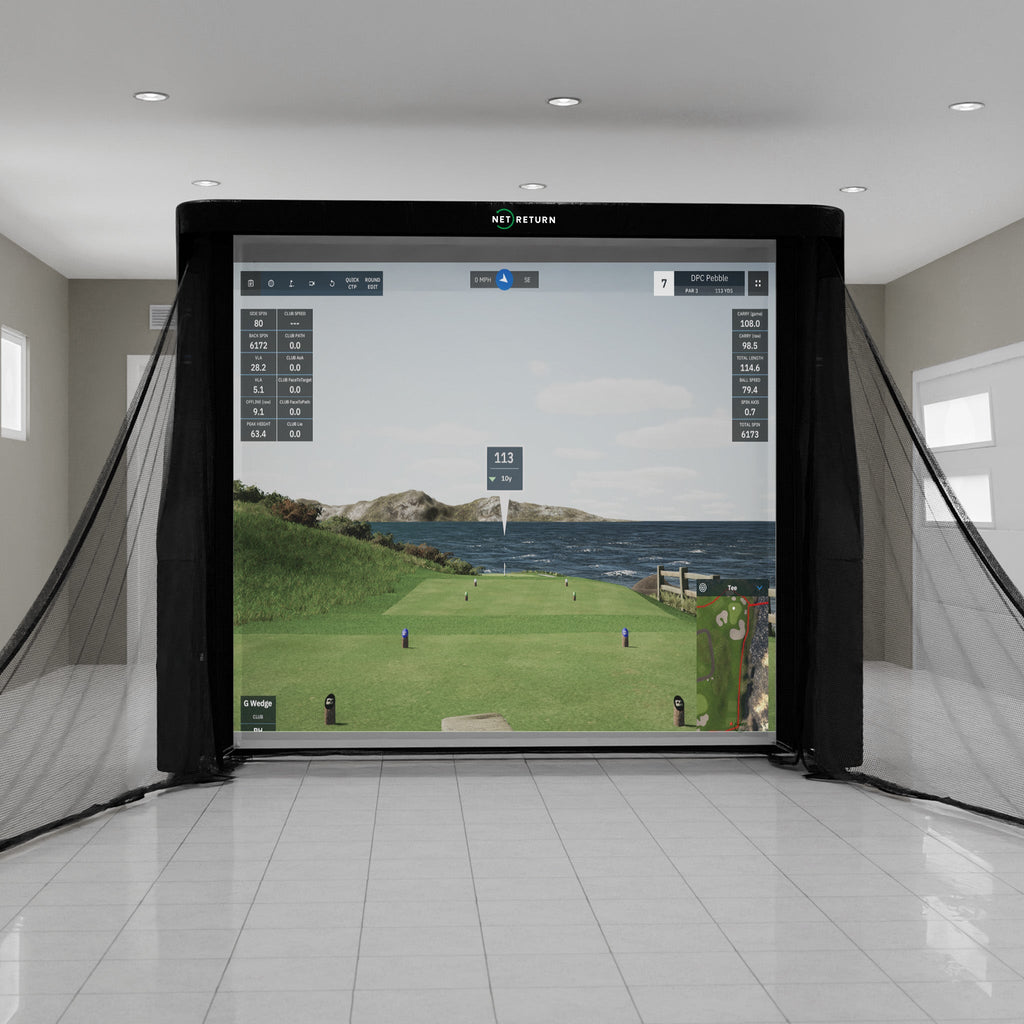 The Net Return Simulator Series 10′ Bay — Golf Simulator Enclosure