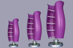 Smaraad ST Tulip vertical wind turbine shown in three sizes