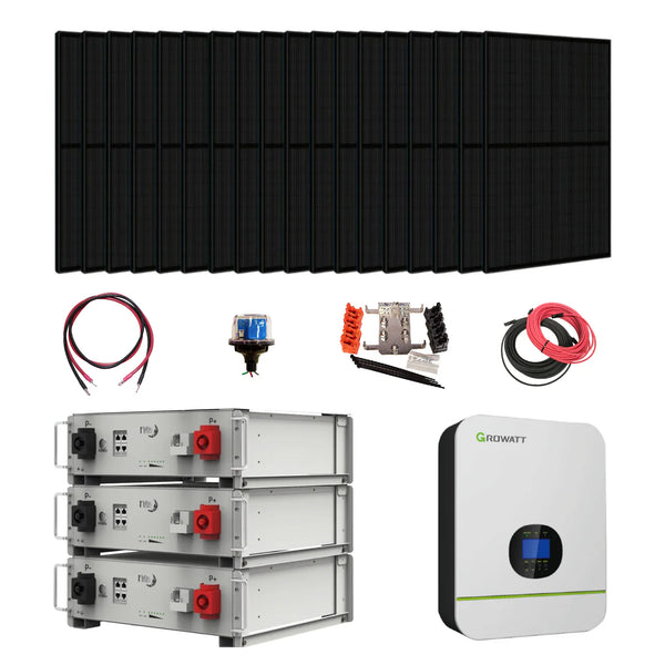 Growatt + MidNite Off-Grid Solar Kit - 3000W, 15.36kWh, 3560W PV