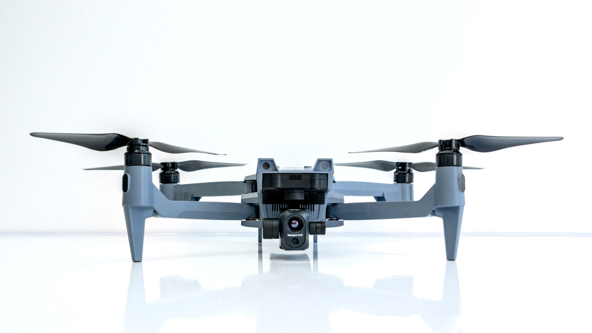 ACSL SOTEN drone with the SAMO Teledyne FLIR thermal and visible payload installed, front view