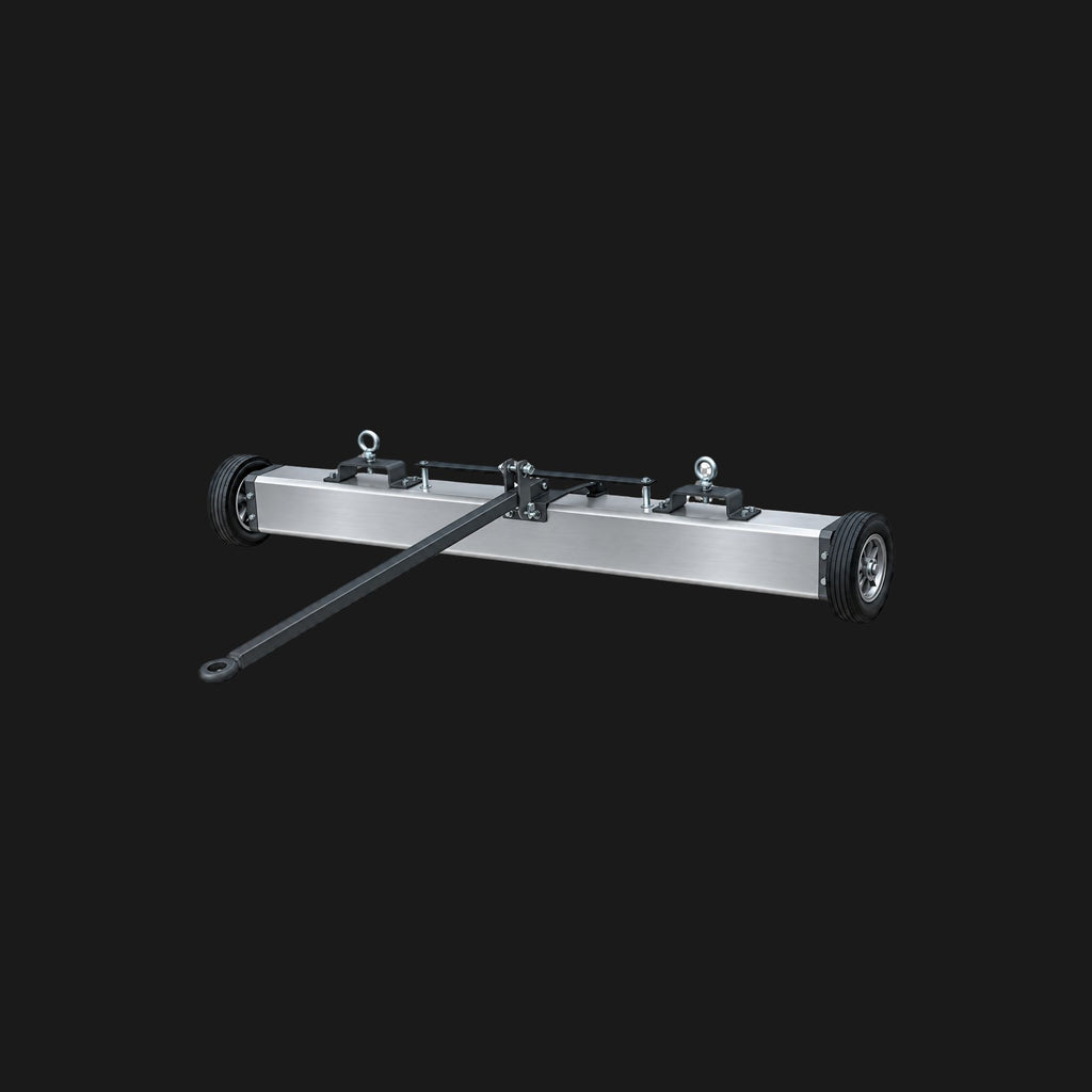 FJD magnet bar attachment for removing metal debris from turf, studio view