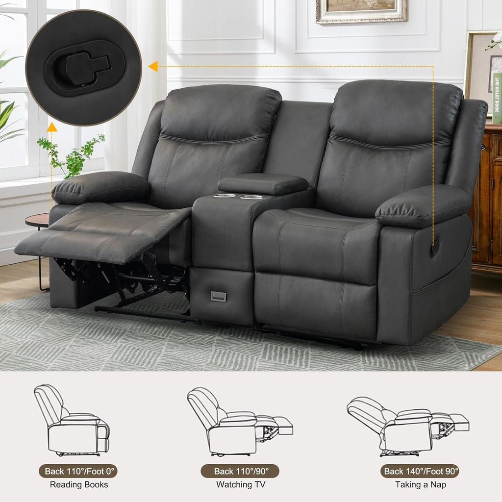 Double Reclining Loveseat For Home Theater