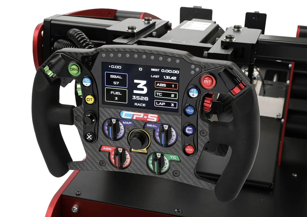 Formula Pro F1 Racing Simulator - CP-S carbon fibre Formula steering wheel with digital display unit