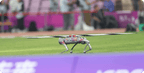 Unitree Go2 running on the field at the Hangzhou Asian Games