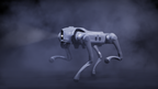 Unitree Go2 Pro AI quadruped robot standing in dramatic fog