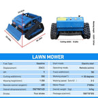 OVK Heavy-Duty 21-Inch 9HP Commercial Remote-Controlled Robotic Lawn Mower With Tracks And Plow (SAK26583)