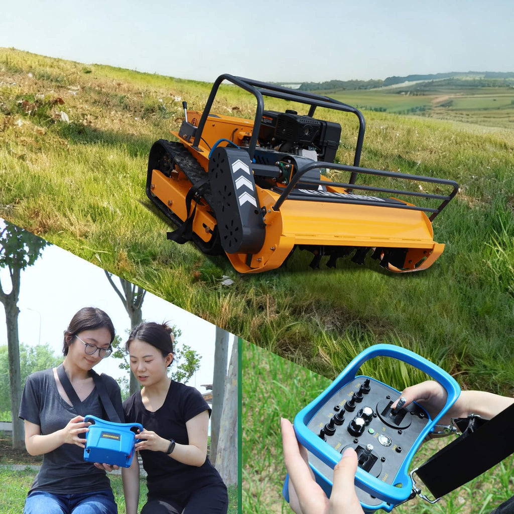 OVK Heavy-Duty 459CC Commercial Remote-Controlled Hybrid Mower (SAK68124)