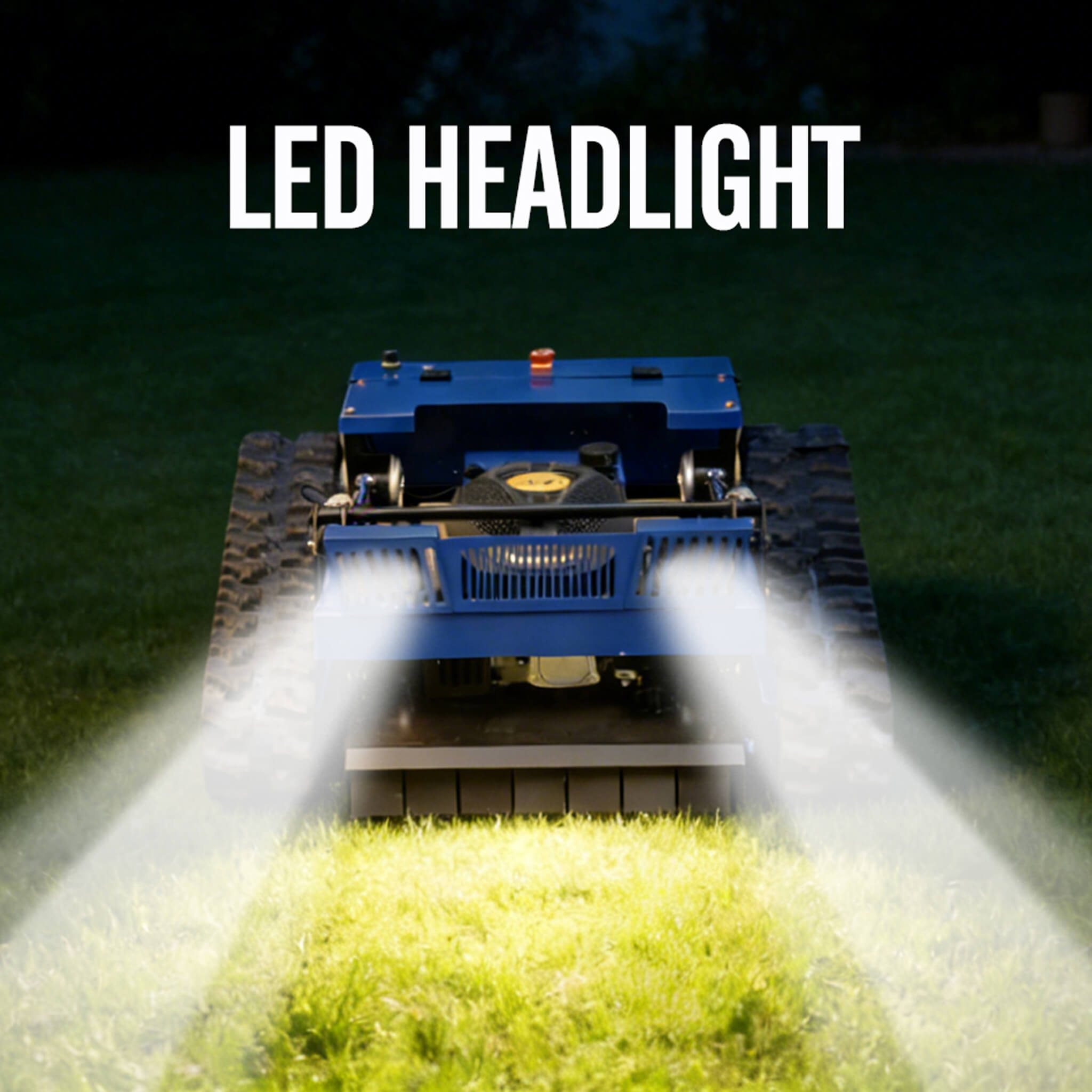 OVK Heavy-Duty 7HP Commercial Remote-Controlled Tracked Gasoline Lawn Mower (SAK94270)