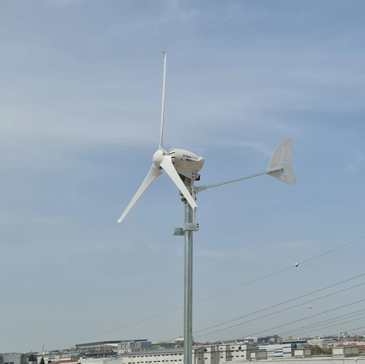 Kit Heli 2000W 48V Off-Grid Wind Turbine Wind Generator & Charge Controller (for Lithium Battery) & Tower