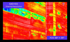 Thermal image of a building facade at 640 x 512 resolution from the P2 Vision+ MAX