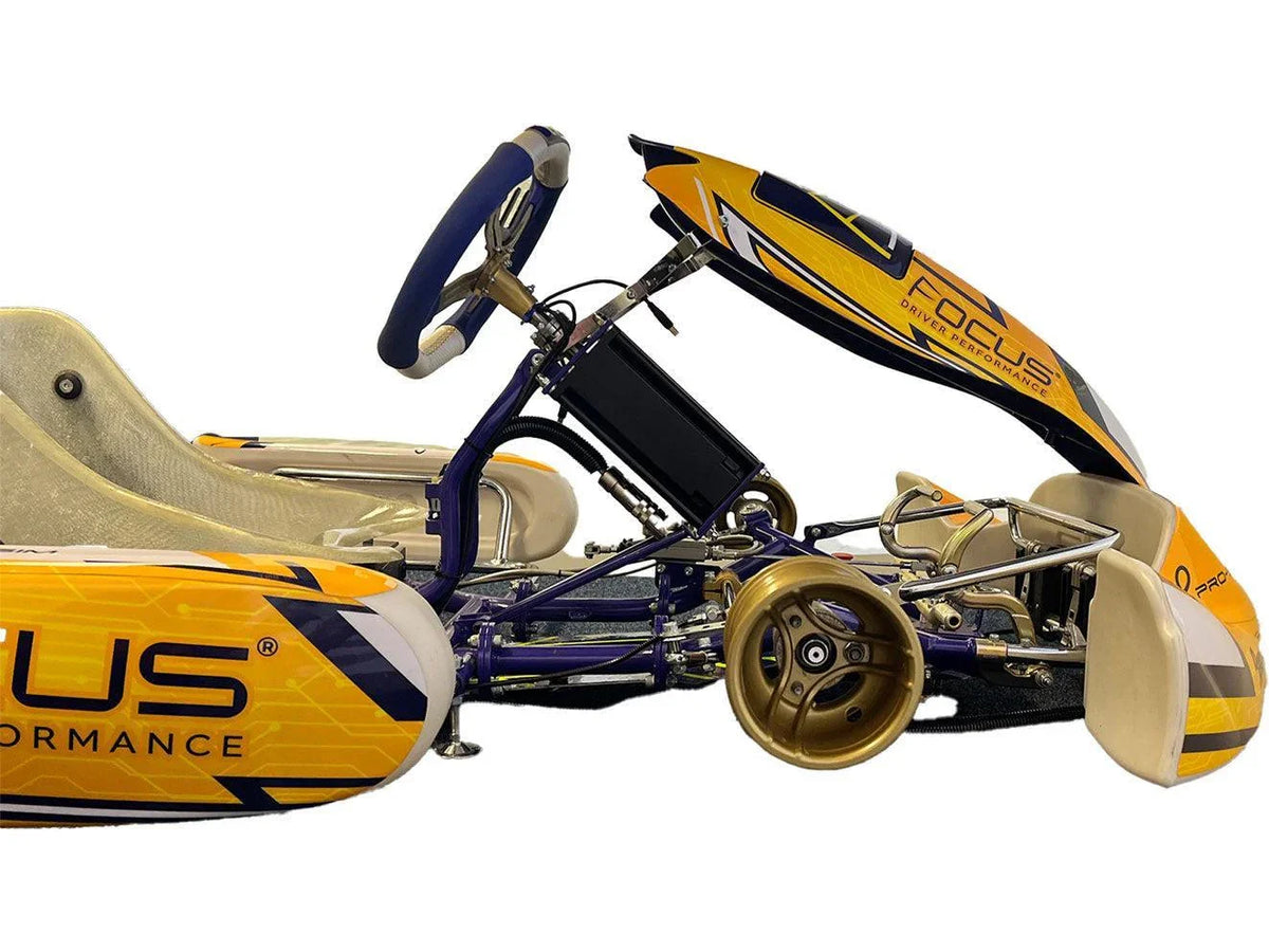Karting Simulator Pro - side profile of the OTK kart chassis and driving position