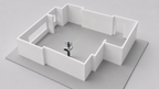 Model of a room being scanned by the FJD Trion C1