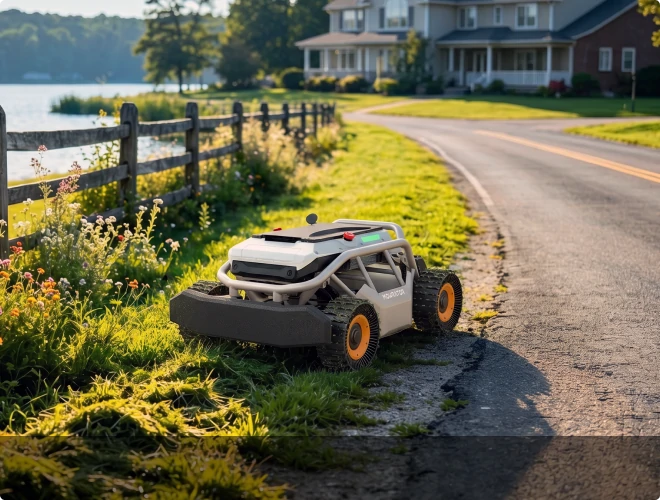 Mowrator S1 4WD Remote Control Mower - 119% Slope, Grip Tread Tires