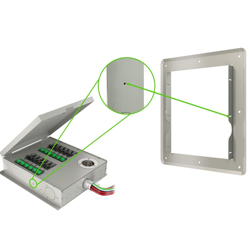 12 Circuit Manual Transfer Switch Flush Mount