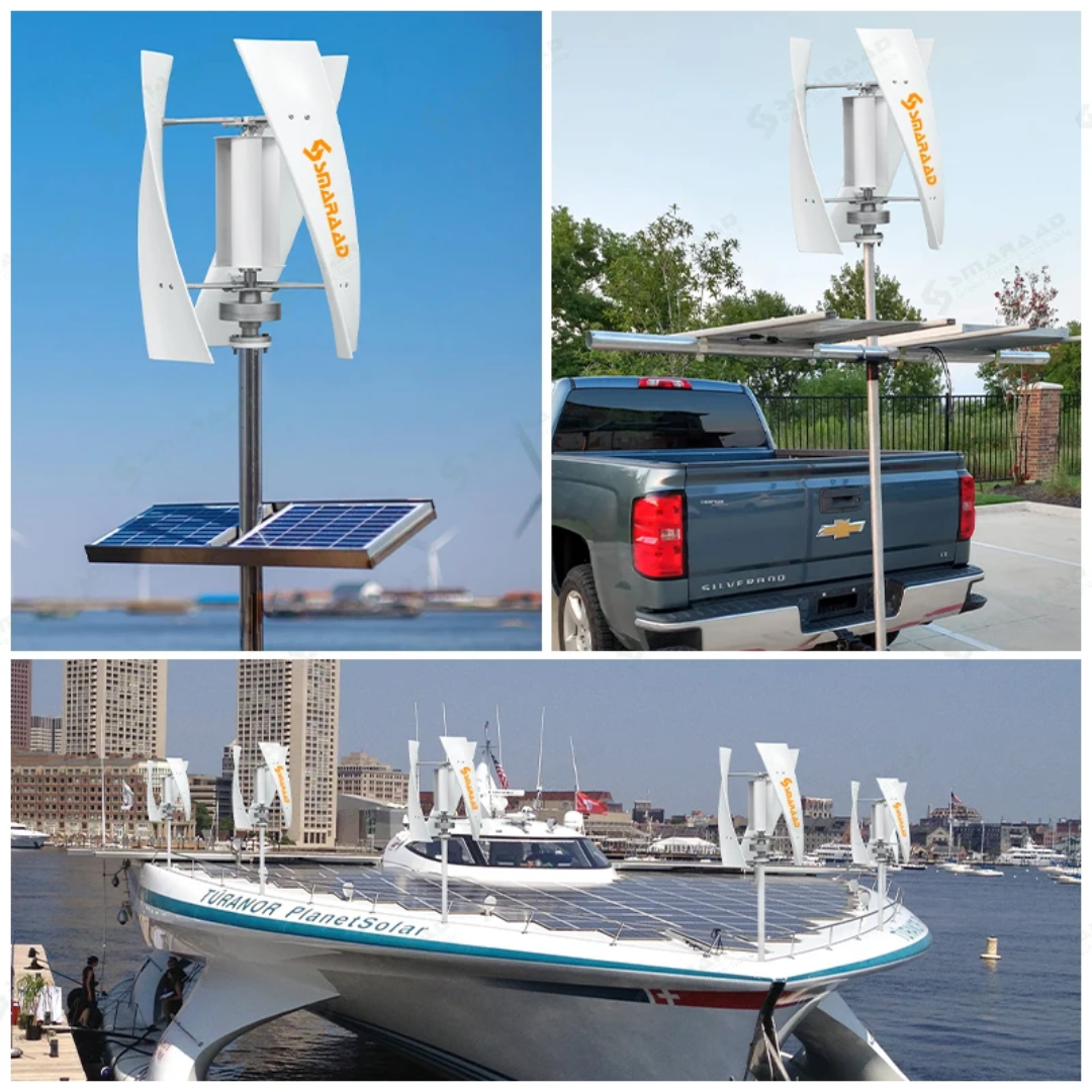 SMARAAD X3 Vertical Wind Turbine Generator — 500W | 12V / 24V