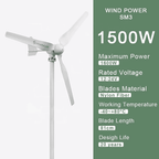 SMARAAD SM3 Horizontal Wind Turbine Generator — 1500W | 12V / 24V