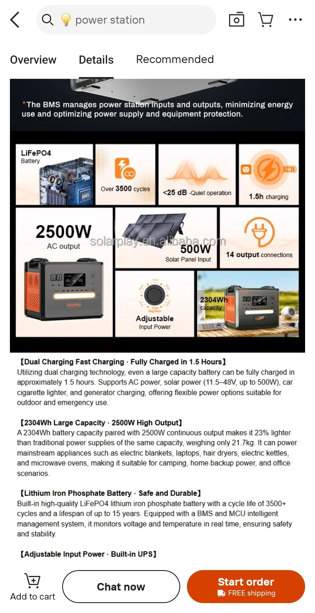 SolarPlay Portable Power Station with Solar Panel — Home, RV & Off-Grid | 2500W / 3500W LiFePO4