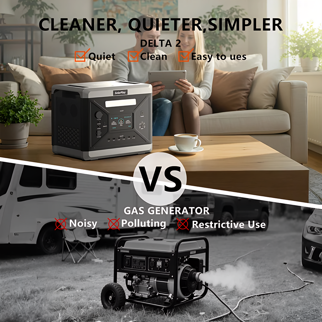 SolarPlay Portable Power Station with Solar Panel — Home, RV & Off-Grid | 2500W / 3500W LiFePO4