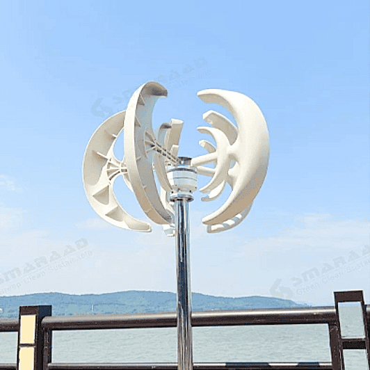 SMARAAD SR-1000 Vertical Lantern Wind Turbine Generator — 1000W | 12V / 24V