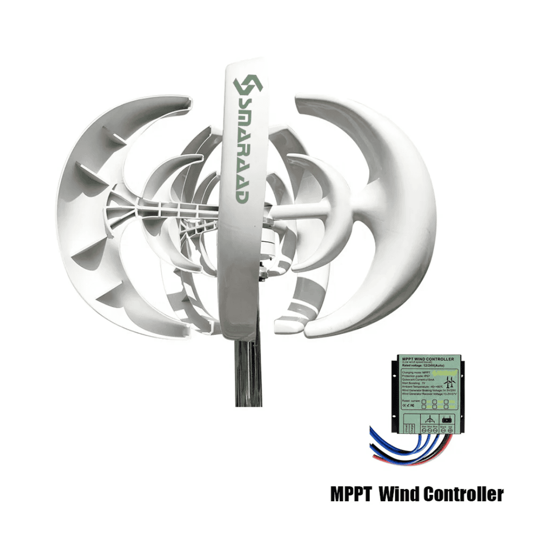 SMARAAD SR-1000 Vertical Lantern Wind Turbine Generator — 1000W | 12V / 24V