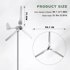 SMARAAD SM3 Horizontal Wind Turbine Generator — 1500W | 12V / 24V
