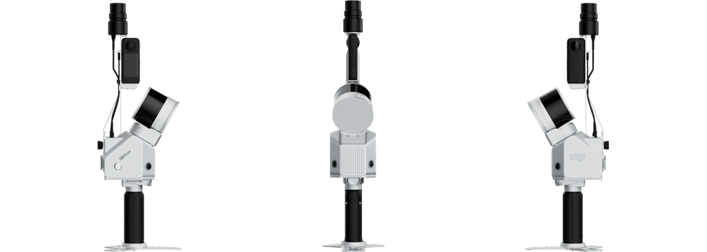 FJD Trion S2 series LiDAR scanner shown from three angles