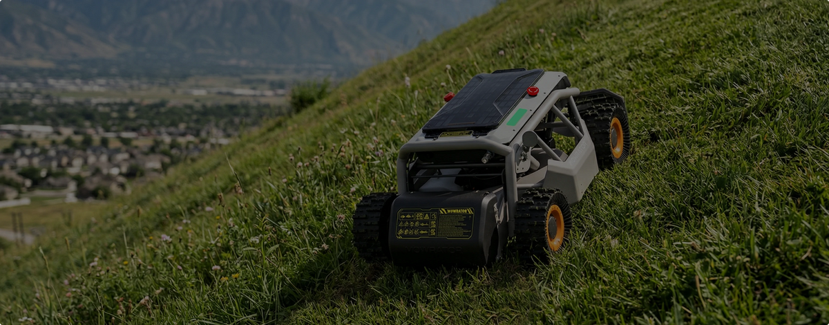 Mowrator S1 4WD Remote Control Mower - 119% Slope, Grip Tread Tires