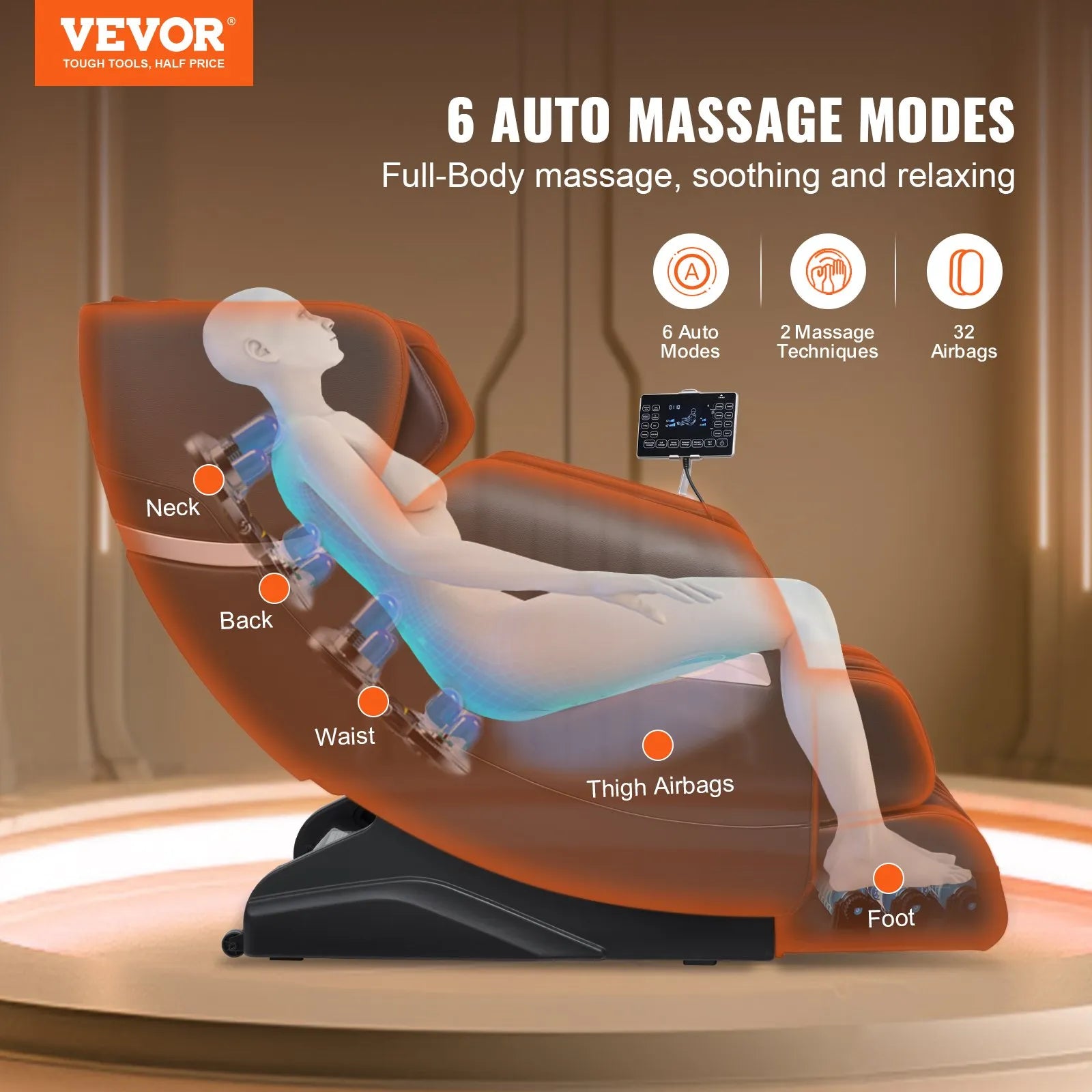 VEVOR Massage Chair - Full Body Zero Gravity Recliner